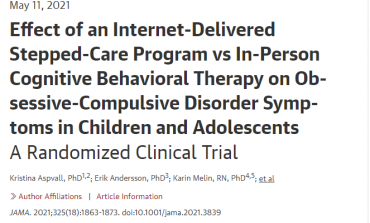 Effect of an Internet-Delivered Stepped-Care Program vs In-Person Cognitive Behavioral Therapy on Obsessive-Compulsive Disorder Symptoms in Children and Adolescents A Randomized Clinical Trial